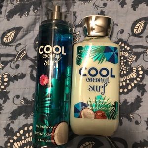 Cool coconut surf body mist and lotion